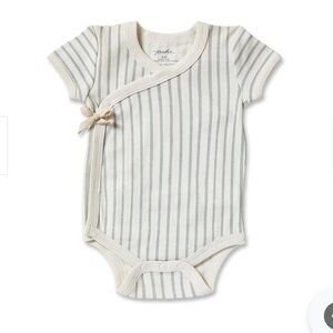 Pehr Stripes Away Kimono Top - Striped Baby Onesie - 6-12 months